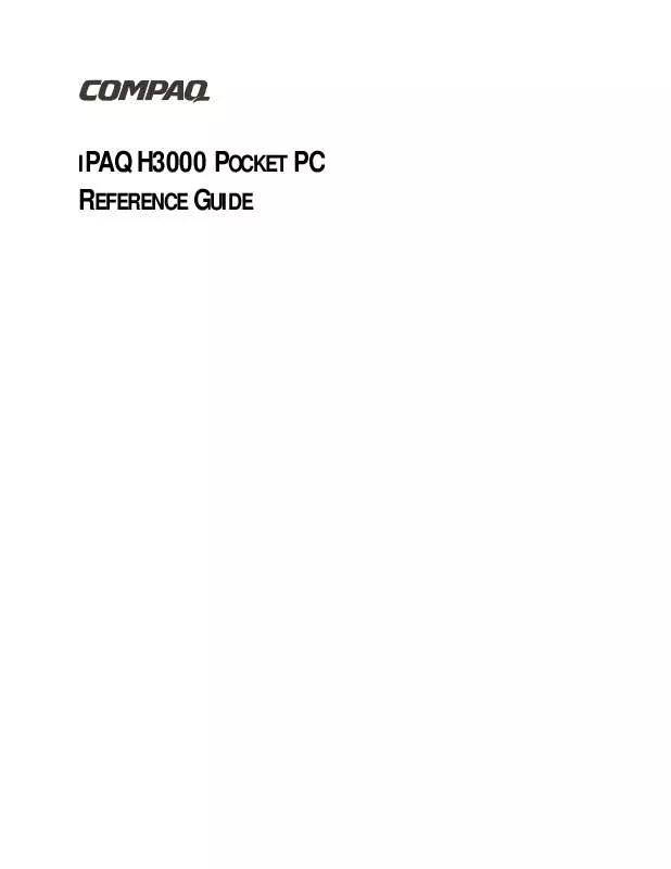 Mode d'emploi HP IPAQ H3000