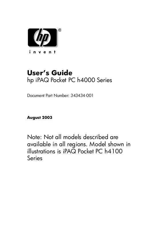 Mode d'emploi HP IPAQ H4100