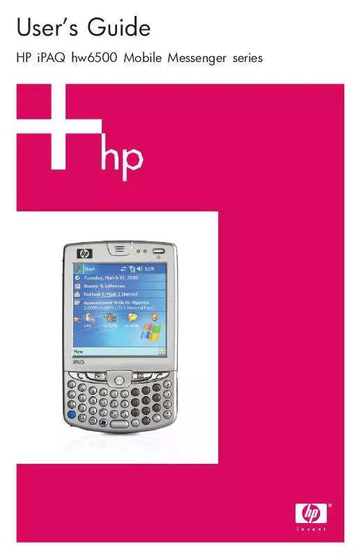 Mode d'emploi HP IPAQ HW6500 UNLOCKED MOBILE MESSENGER