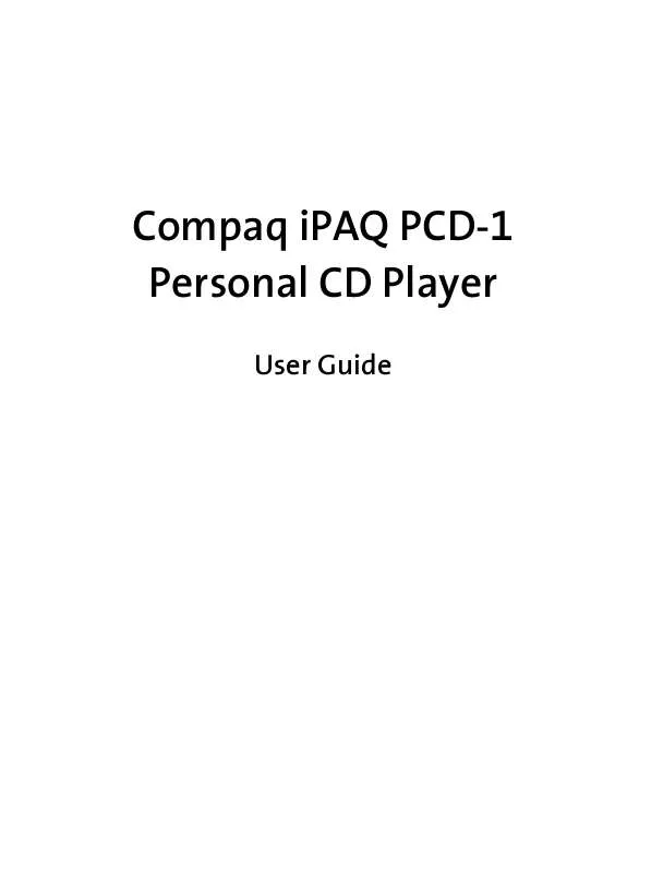 Mode d'emploi HP IPAQ PCD-1