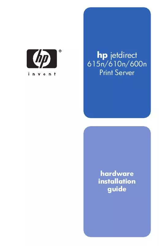 Mode d'emploi HP JETDIRECT 610N PRINT SERVER