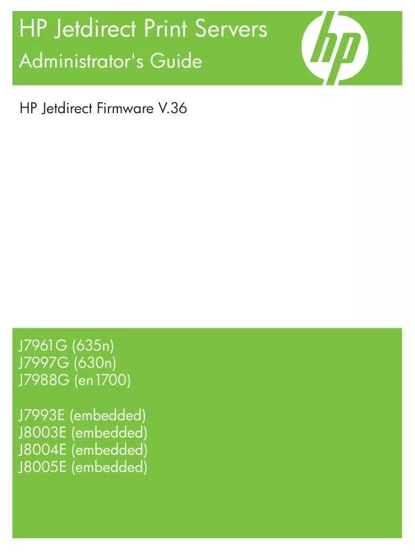 Mode d'emploi HP JETDIRECT EN1700 IPV4/IPV6 PRINT SERVER