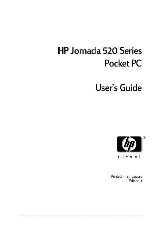 Mode d'emploi HP JORNADA 520 POCKET PC