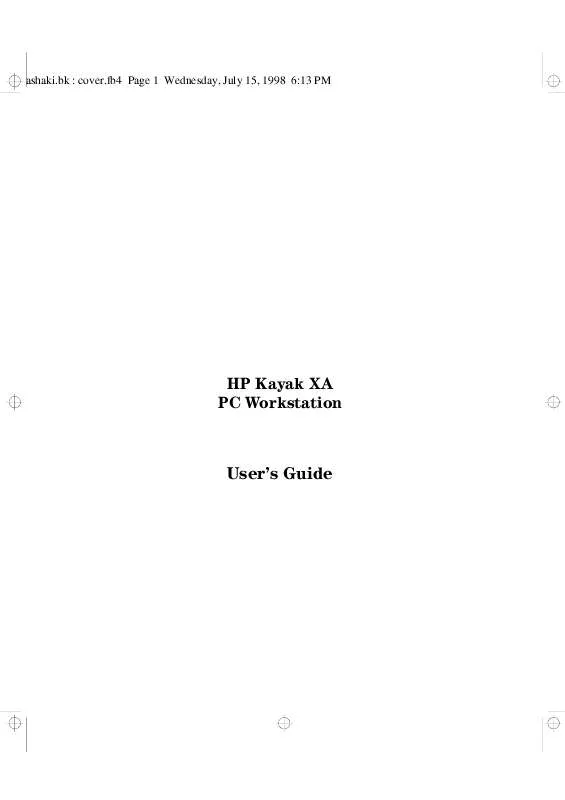 Mode d'emploi HP KAYAK XA 05XX