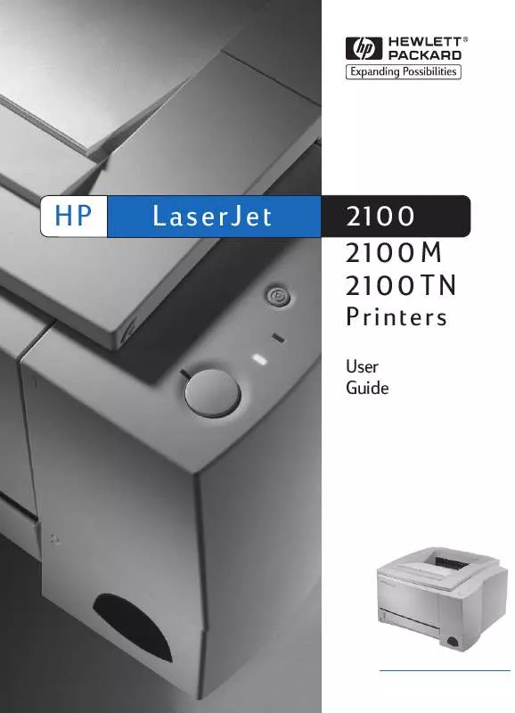 Mode d'emploi HP LASERJET 2100TN