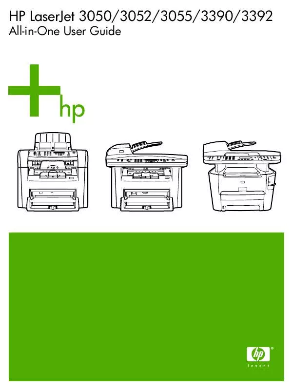 Mode d'emploi HP LASERJET 3392