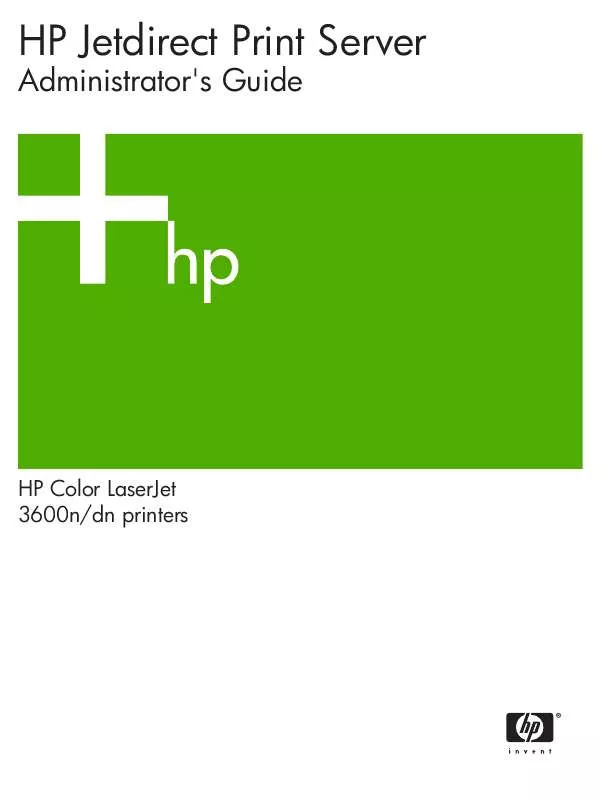 Mode d'emploi HP LASERJET 3600DN