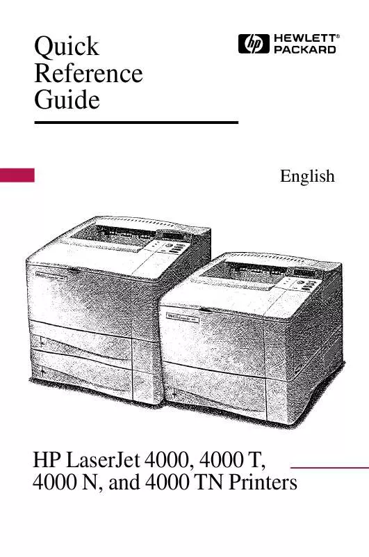 Mode d'emploi HP LASERJET 4000N