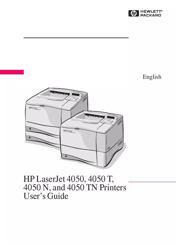 Mode d'emploi HP LASERJET 4050T