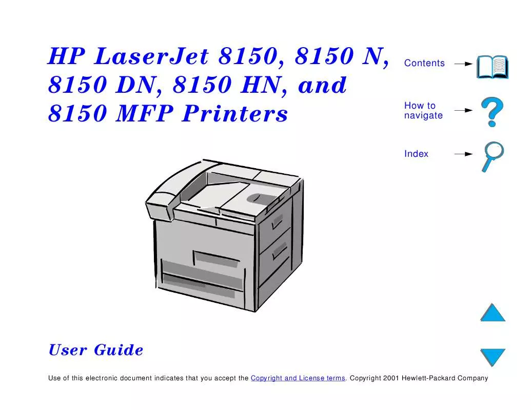 Mode d'emploi HP LASERJET 8150 DN