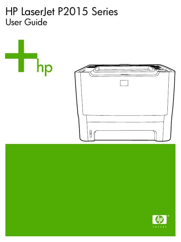 Mode d'emploi HP LASERJET P2015X