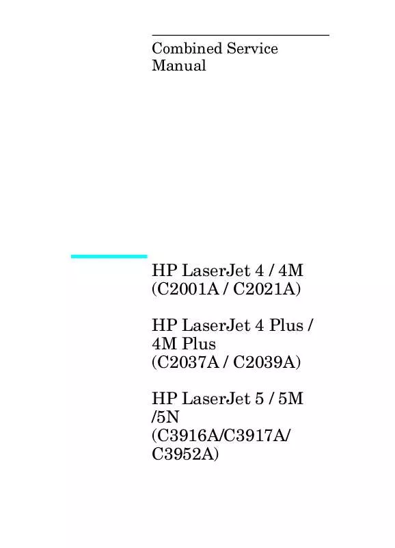 Mode d'emploi HP LASERJET 4
