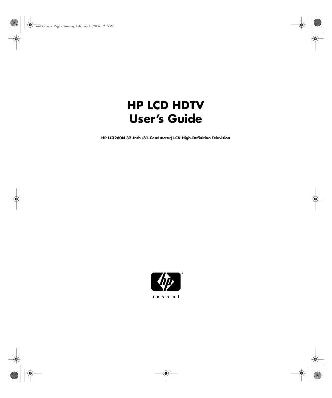 Mode d'emploi HP LC3260N