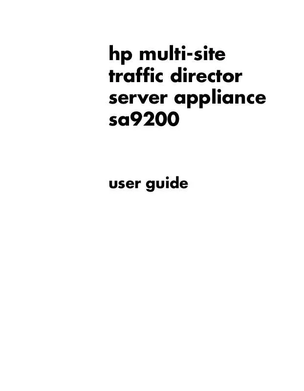 Mode d'emploi HP MULTI-SITE TRAFFIC DIRECTOR SA9200