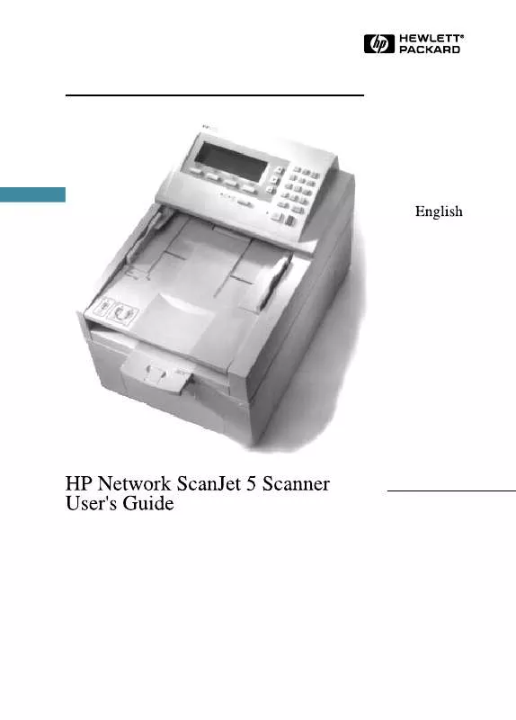 Mode d'emploi HP NETWORK SCANJET 5