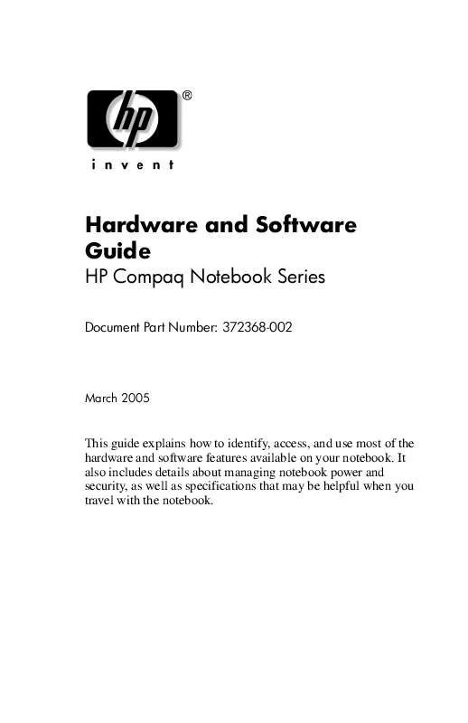 Mode d'emploi HP NX7400