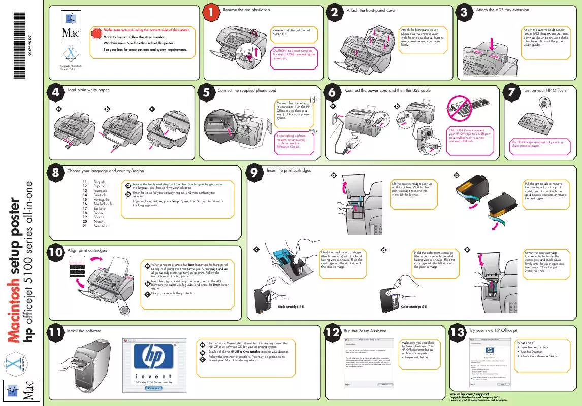 Mode d'emploi HP OFFICEJET 5100 ALL-IN-ONE