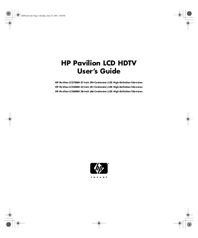 Mode d'emploi HP PAVILION LC2600N