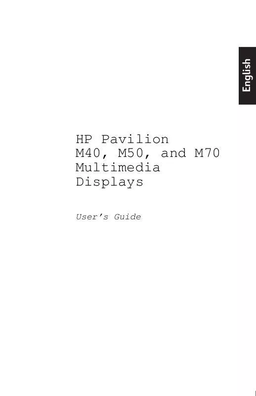 Mode d'emploi HP PAVILION MULTIMEDIA MONITORS