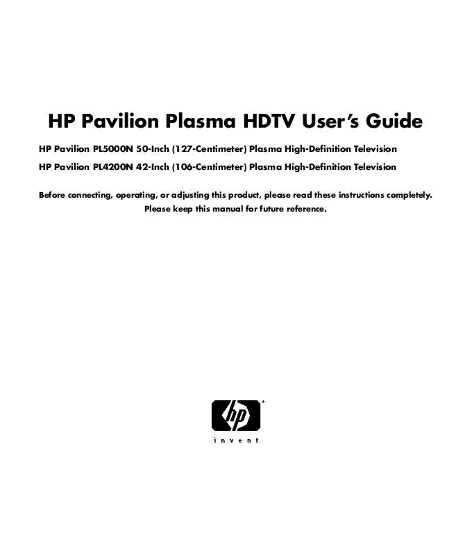 Mode d'emploi HP PAVILION PL4200N