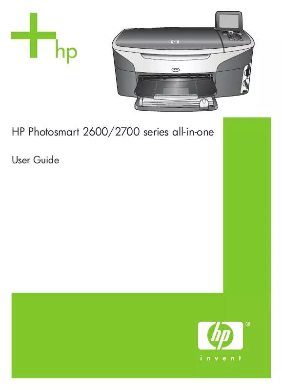 Mode d'emploi HP PHOTOSMART 2600