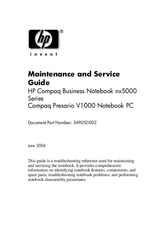 Mode d'emploi HP PRESARIO 5000