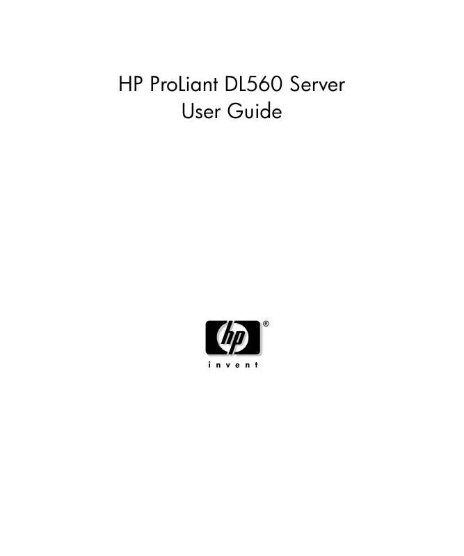 Mode d'emploi HP PROLIANT DL560 SERVER