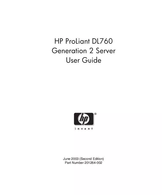 Mode d'emploi HP PROLIANT DL760 G2 SERVER