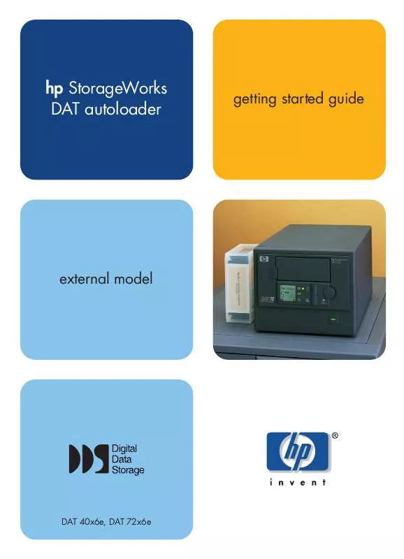 Mode d'emploi HP STORAGEWORKS DAT 72X6 TAPE AUTOLOADER