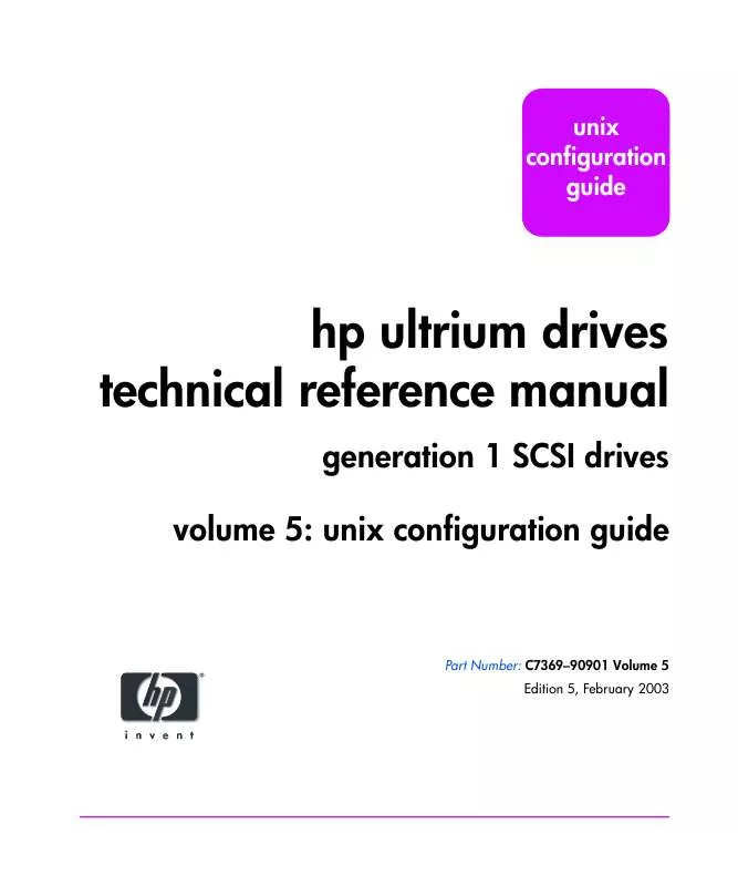 Mode d'emploi HP STORAGEWORKS ULTRIUM 215 TAPE DRIVE