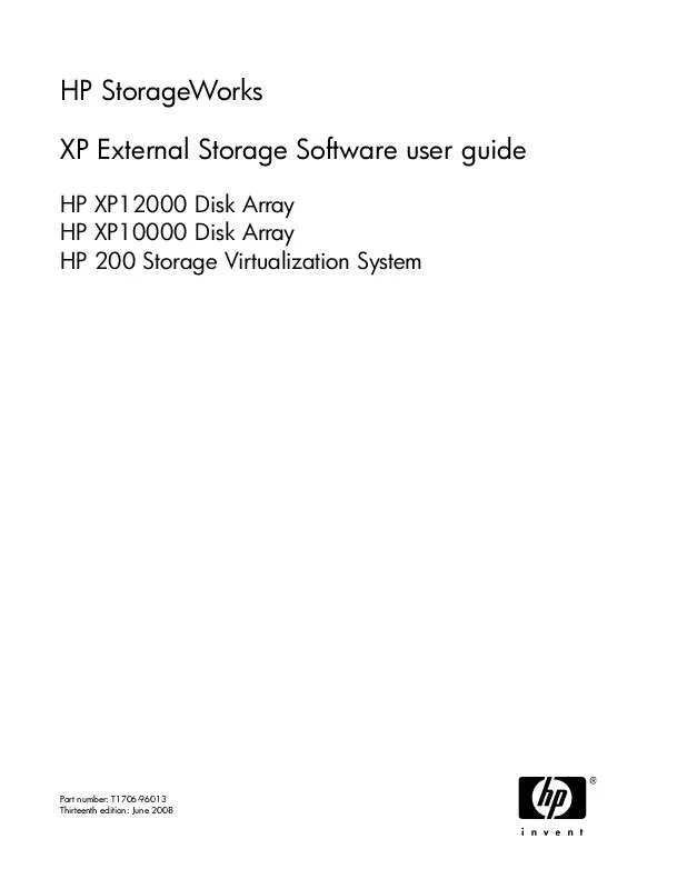 Mode d'emploi HP STORAGEWORKS XP EXTERNAL