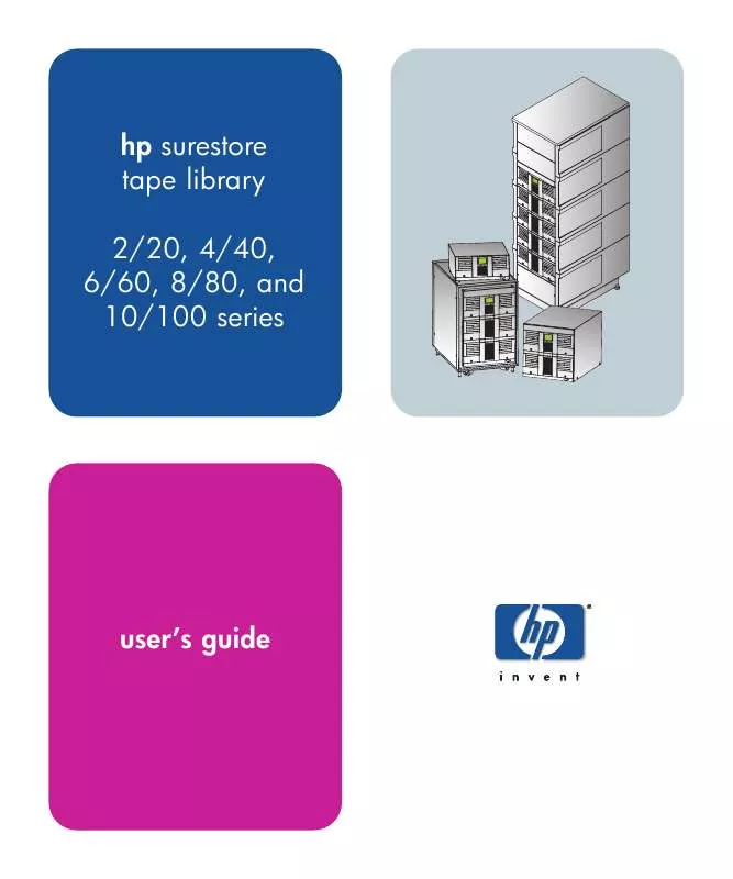 Mode d'emploi HP SURESTORE 10/100 TAPE LIBRARY