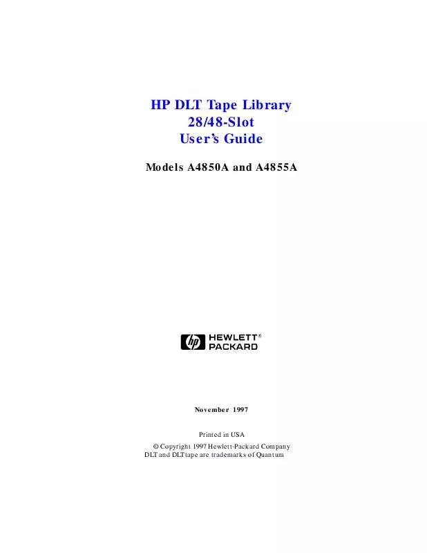 Mode d'emploi HP SURESTORE 2/28 TAPE LIBRARY