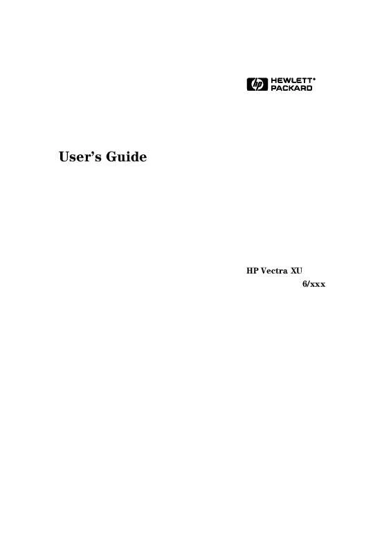 Mode d'emploi HP VECTRA XU 6/XXX