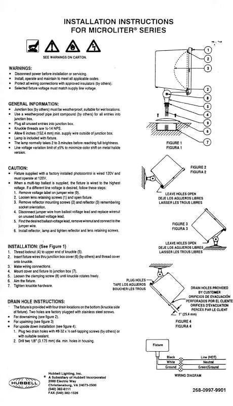 Mode d'emploi HUBBELL LIGHTING MIC