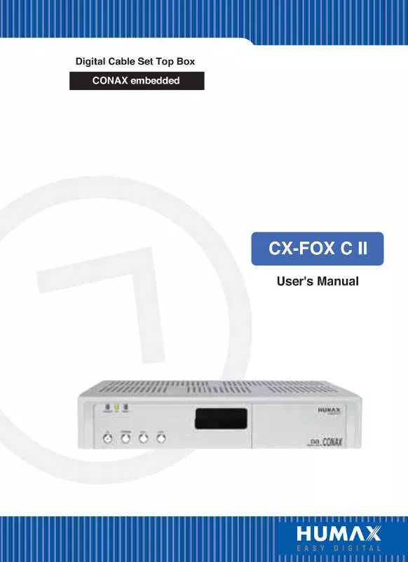 Mode d'emploi HUMAX CX-FOX C II