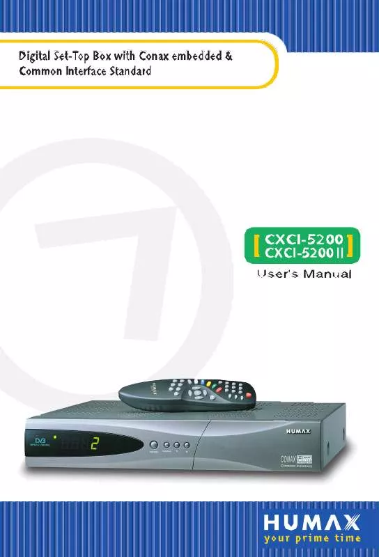 Mode d'emploi HUMAX CXCI-5200II