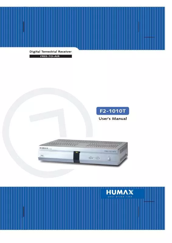 Mode d'emploi HUMAX F2-1010T