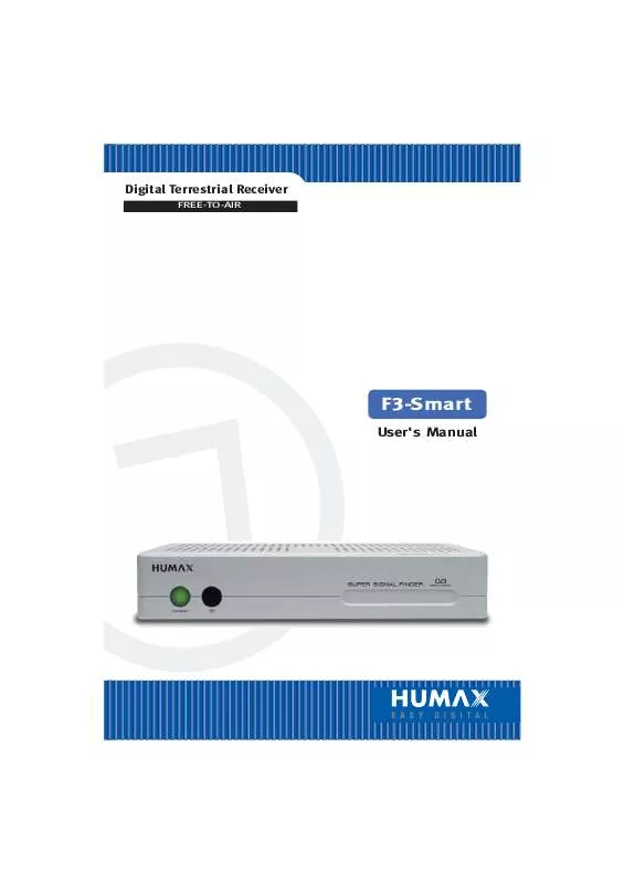 Mode d'emploi HUMAX F3-SMART