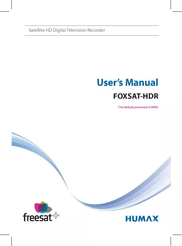 Mode d'emploi HUMAX FOXSAT-HDR