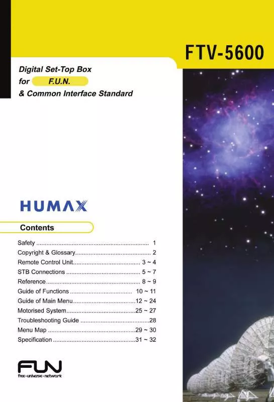 Mode d'emploi HUMAX FTV-5600