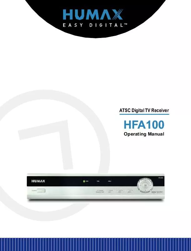 Mode d'emploi HUMAX HFA100