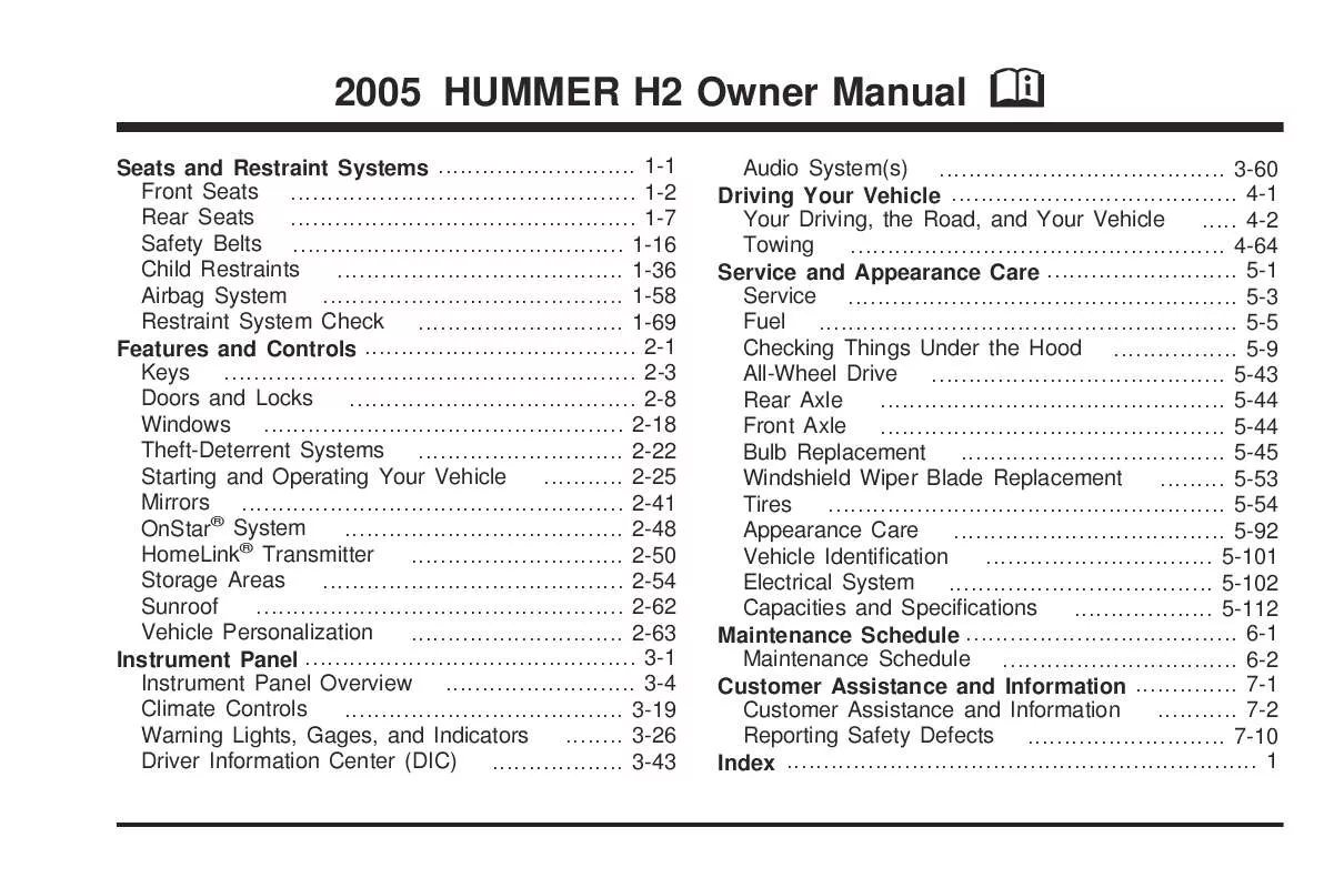 Mode d'emploi HUMMER H2 2005