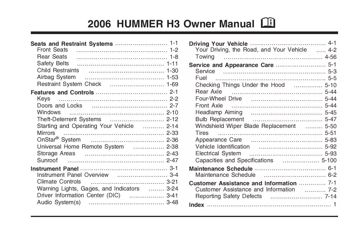 Mode d'emploi HUMMER H3