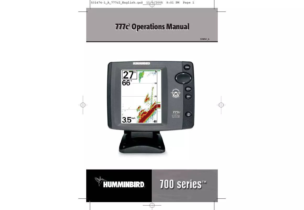 Mode d'emploi HUMMINBIRD 777C2