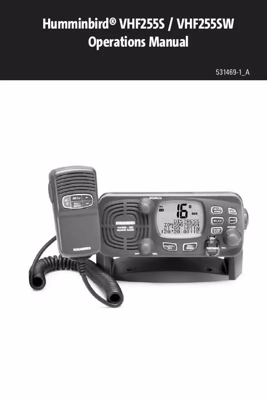 Mode d'emploi HUMMINBIRD VHF255SW