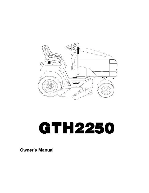 Mode d'emploi HUSQVARNA GTH 2250 A