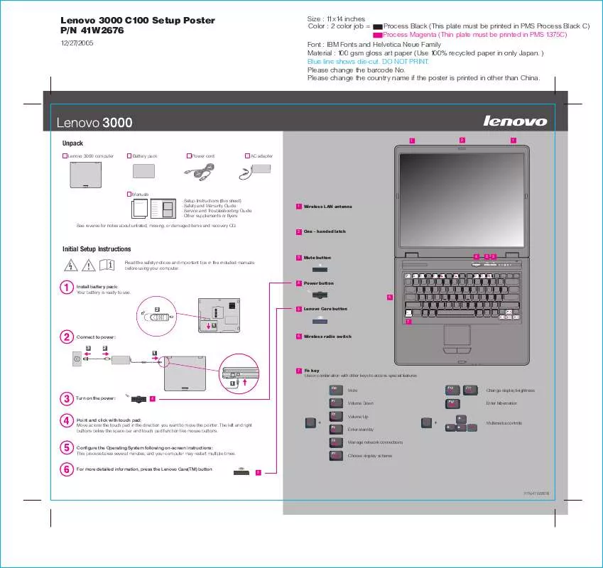 Mode d'emploi IBM 3000 C100