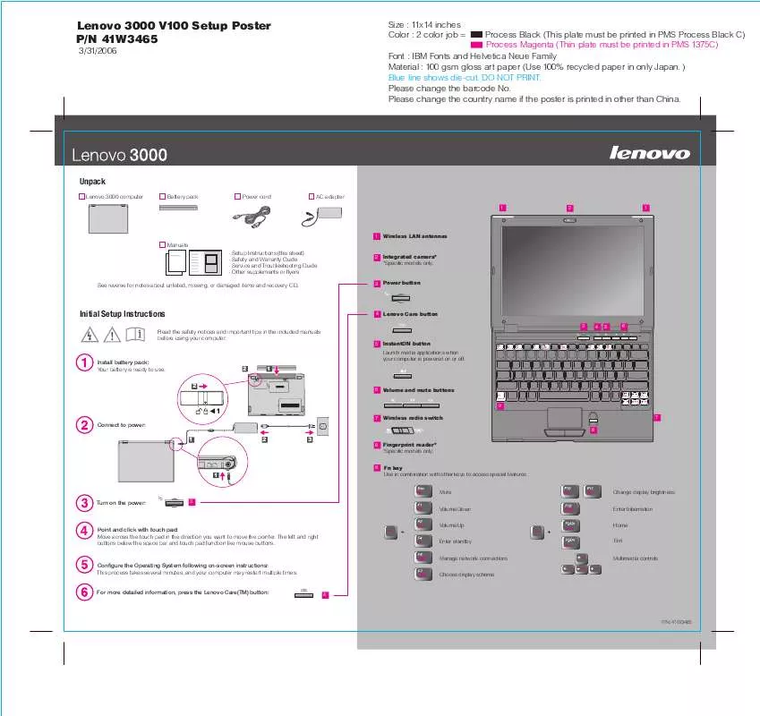 Mode d'emploi IBM 3000 V100