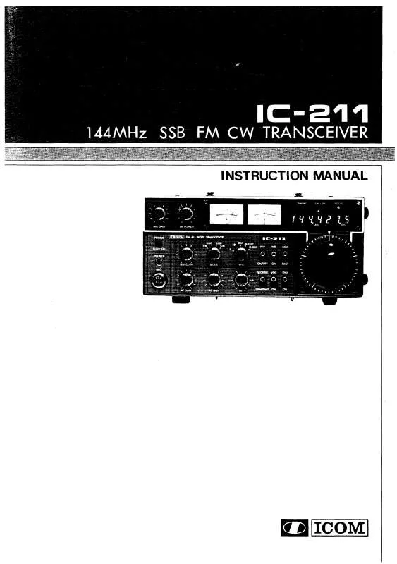 Mode d'emploi ICOM IC-211